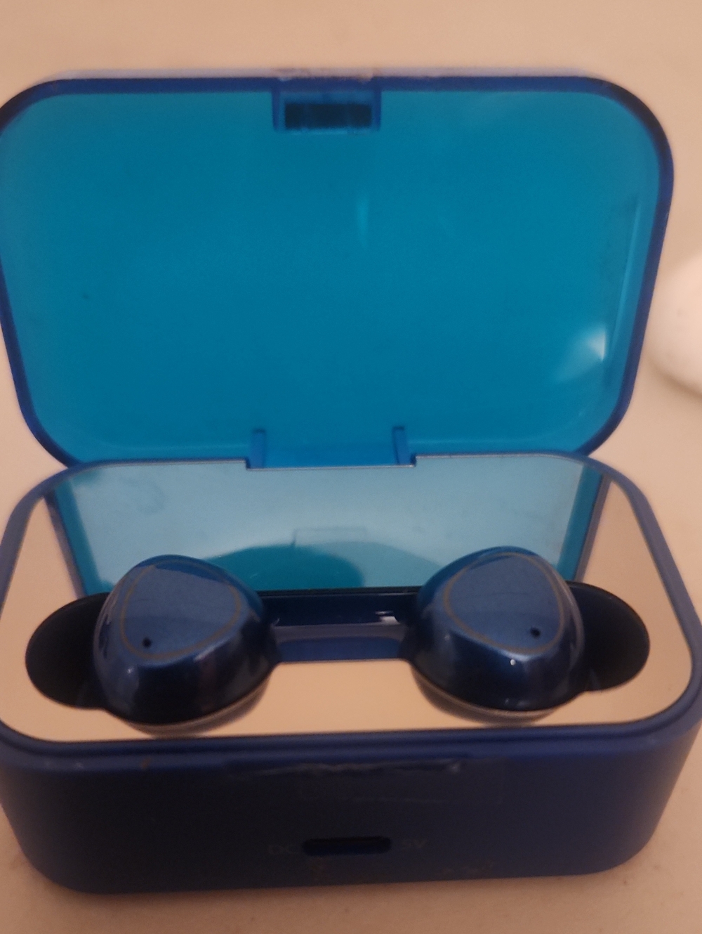 Wireless True Bluetooth Earbuds with Charging Case - Blue